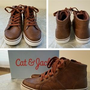 Cat & Jack Boys Lace Up High Top Sneakers